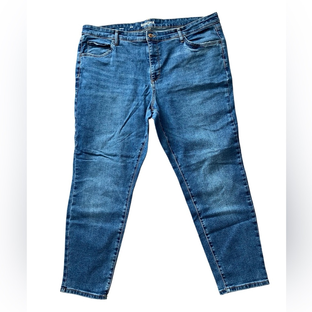 Sonoma Women's Blue Skinny Jeans size 20w